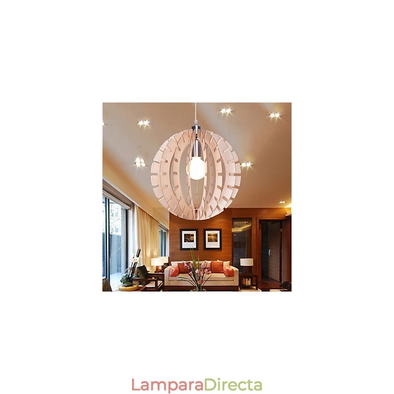 Lámpara de araña vintage de madera de otros tipos