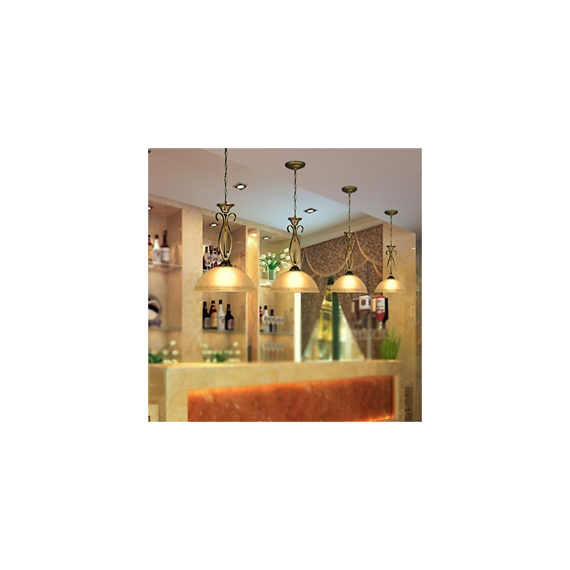 Lámpara de mesa rural del norte: ideas contemporáneas y minimalistas, lámpara colgante de vidrio de un solo cabezal.