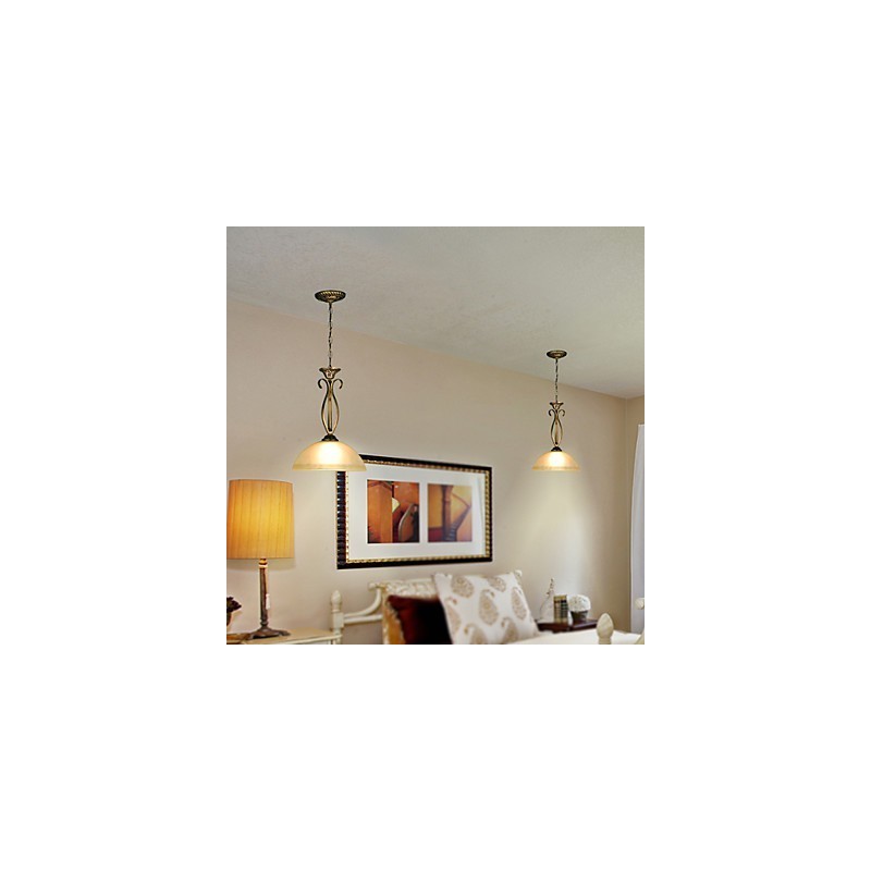 Lámpara de mesa rural del norte: ideas contemporáneas y minimalistas, lámpara colgante de vidrio de un solo cabezal.