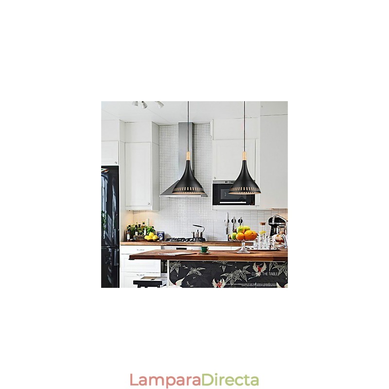 Lámparas colgantes de cafetería con luz colgante retro