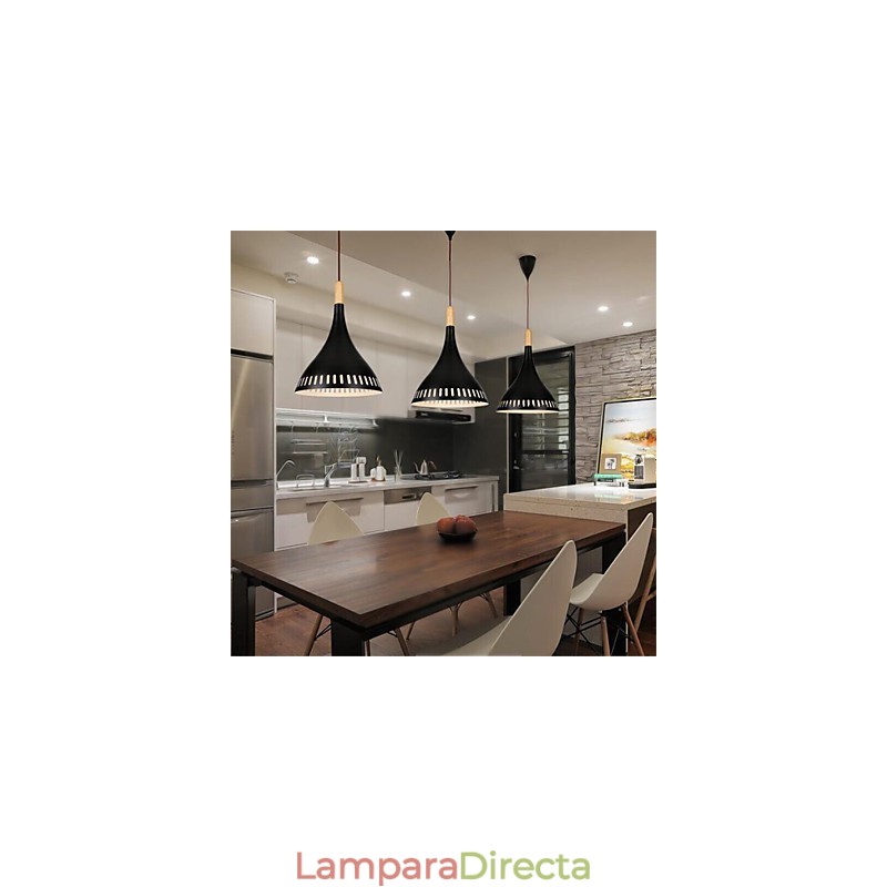 Lámparas colgantes de cafetería con luz colgante retro