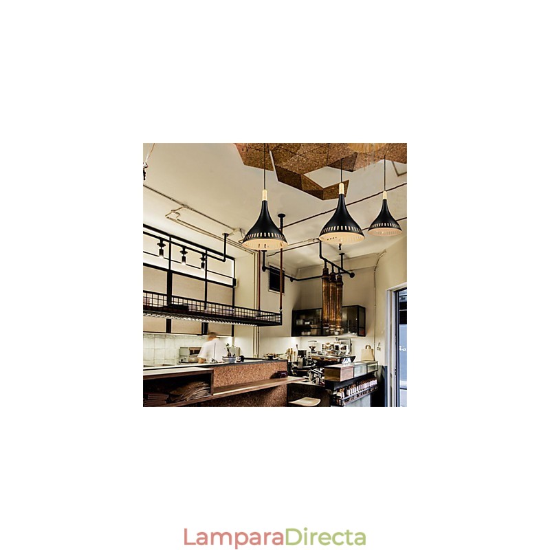 Lámparas colgantes de cafetería con luz colgante retro