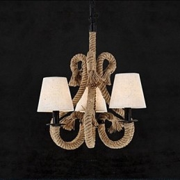 Lámpara de araña de cuerda creativa minimalista retro