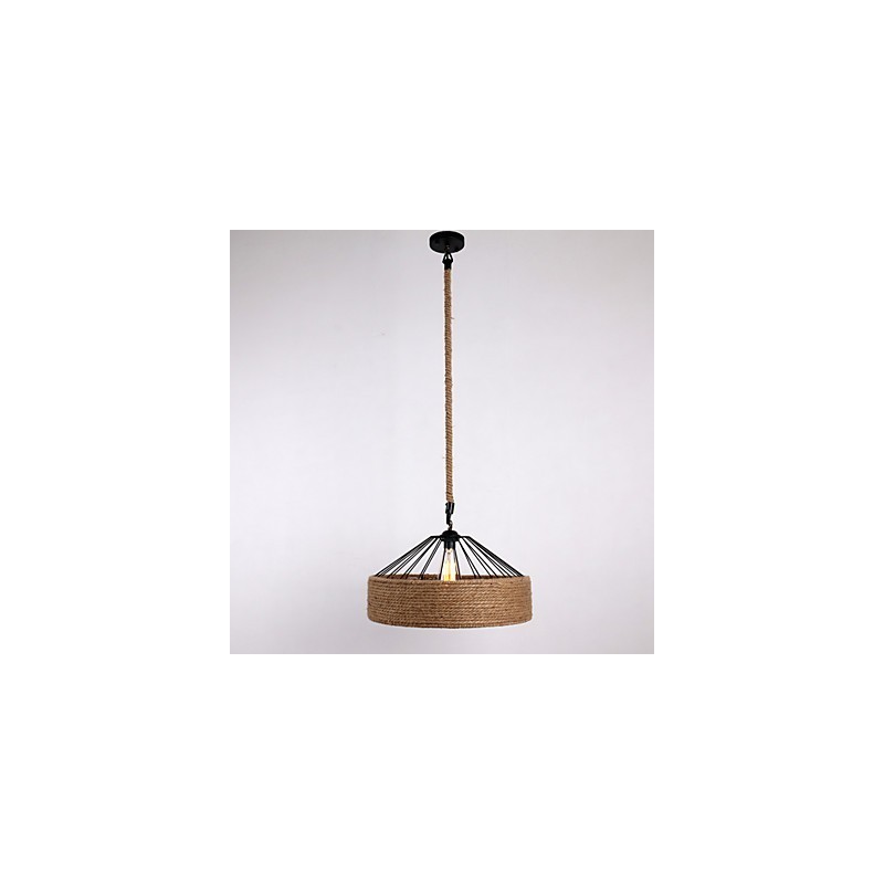 Lámpara colgante de cuerda de 1 luz, estilo mini, moderna, contemporánea, estilo campestre.