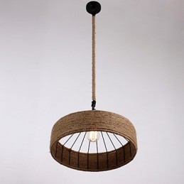 Lámpara colgante de cuerda de 1 luz, estilo mini, moderna, contemporánea, estilo campestre.