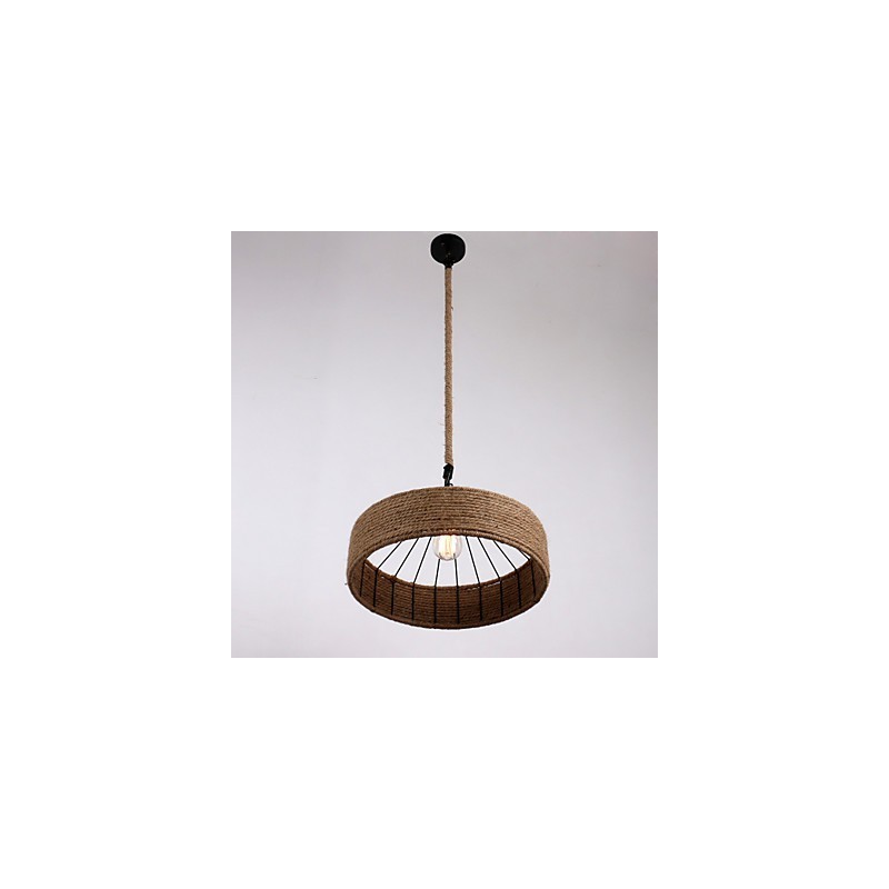 Lámpara colgante de cuerda de 1 luz, estilo mini, moderna, contemporánea, estilo campestre.