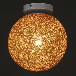 La caña forma una bola de cáñamo, moda creativa y para absorber la luz de la cúpula.