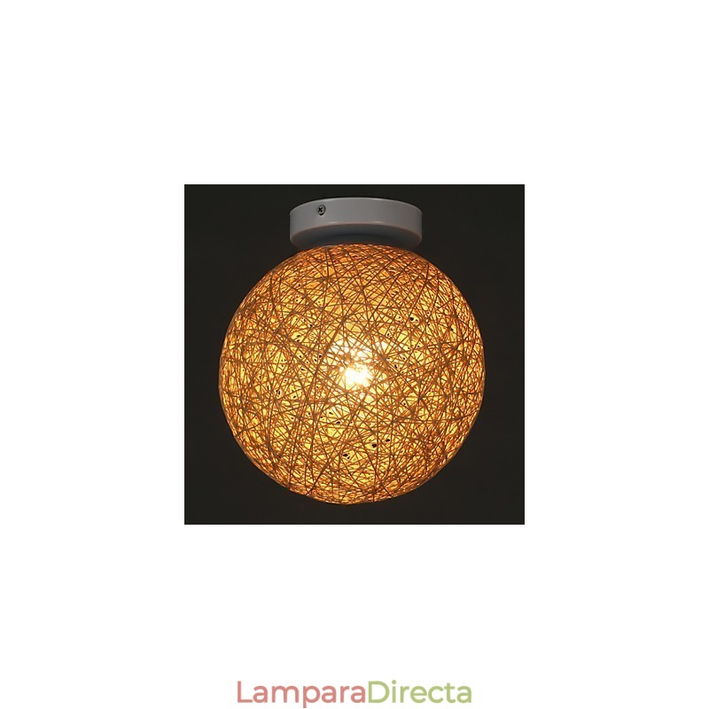 La caña forma una bola de cáñamo, moda creativa y para absorber la luz de la cúpula.