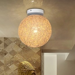 La caña forma una bola de cáñamo, moda creativa y para absorber la luz de la cúpula.