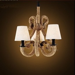 Lámpara de araña de cuerda creativa minimalista retro