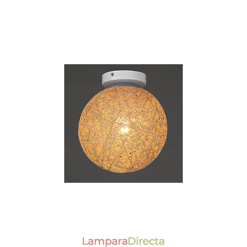 La caña forma una bola de cáñamo, moda creativa y para absorber la luz de la cúpula.