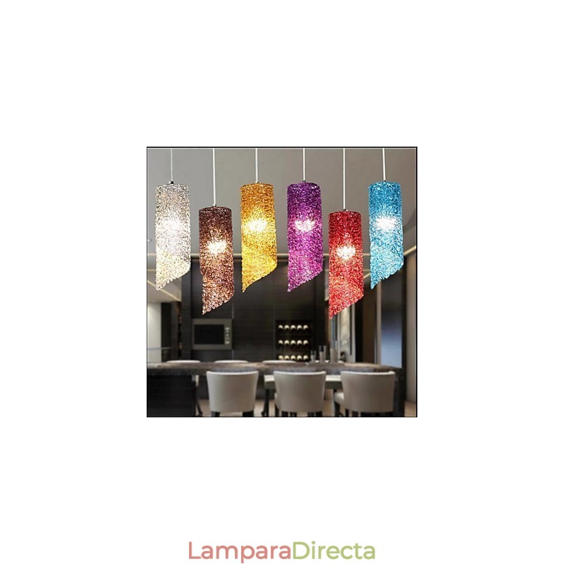 Lámparas creativas de un solo cabezal cilíndricas redondas y largas de aluminio.