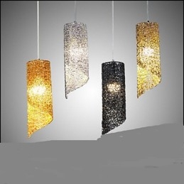 Lámparas creativas de un solo cabezal cilíndricas redondas y largas de aluminio.