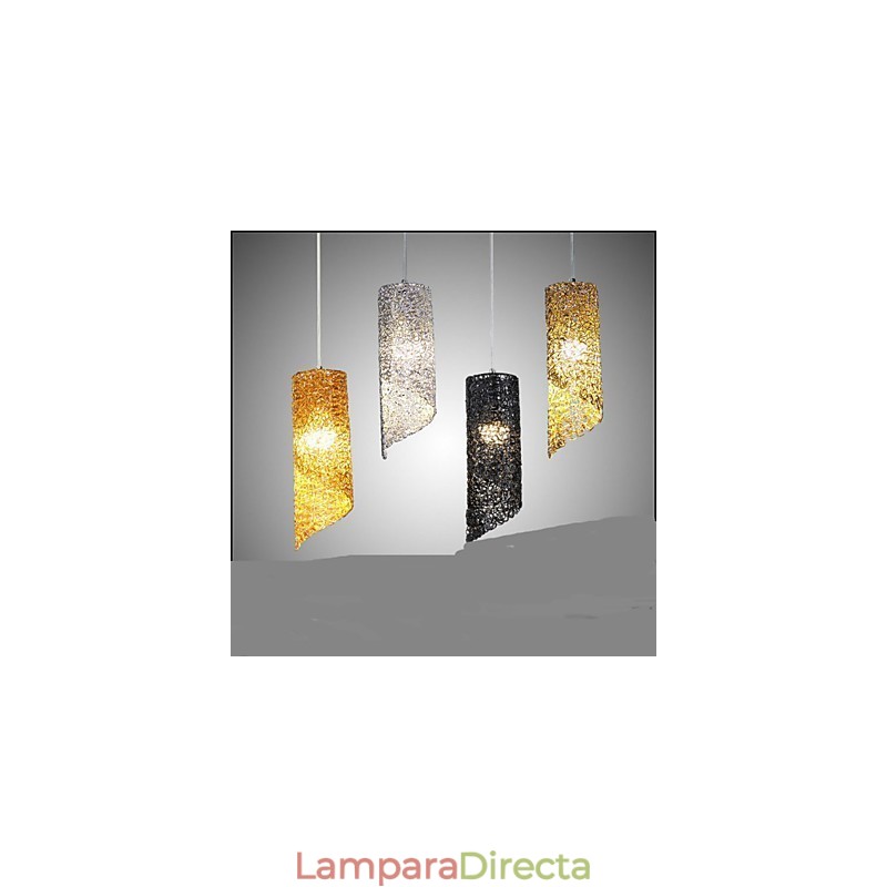 Lámparas creativas de un solo cabezal cilíndricas redondas y largas de aluminio.