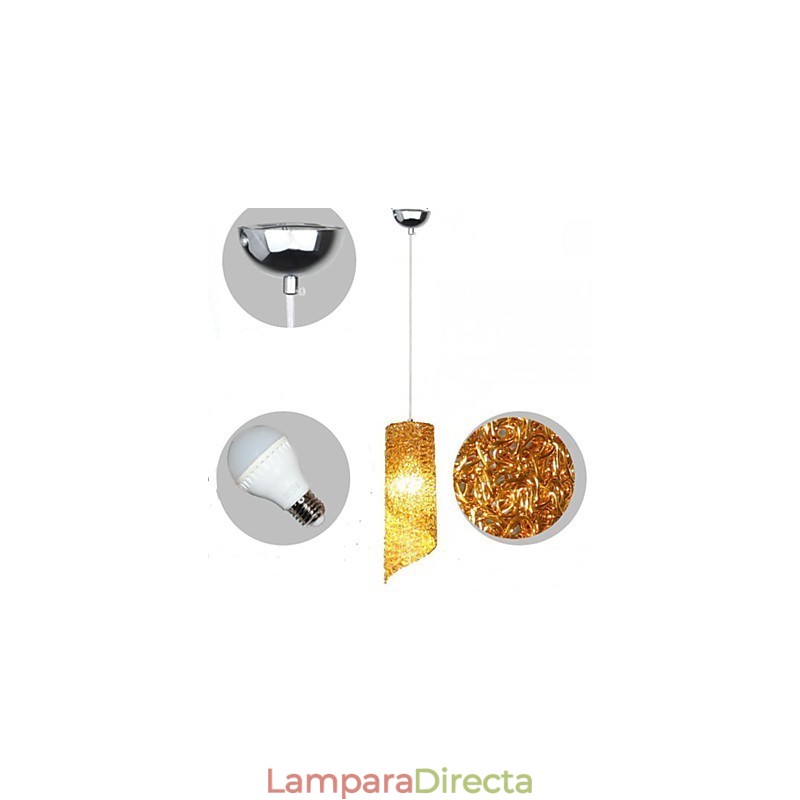 Lámparas creativas de un solo cabezal cilíndricas redondas y largas de aluminio.