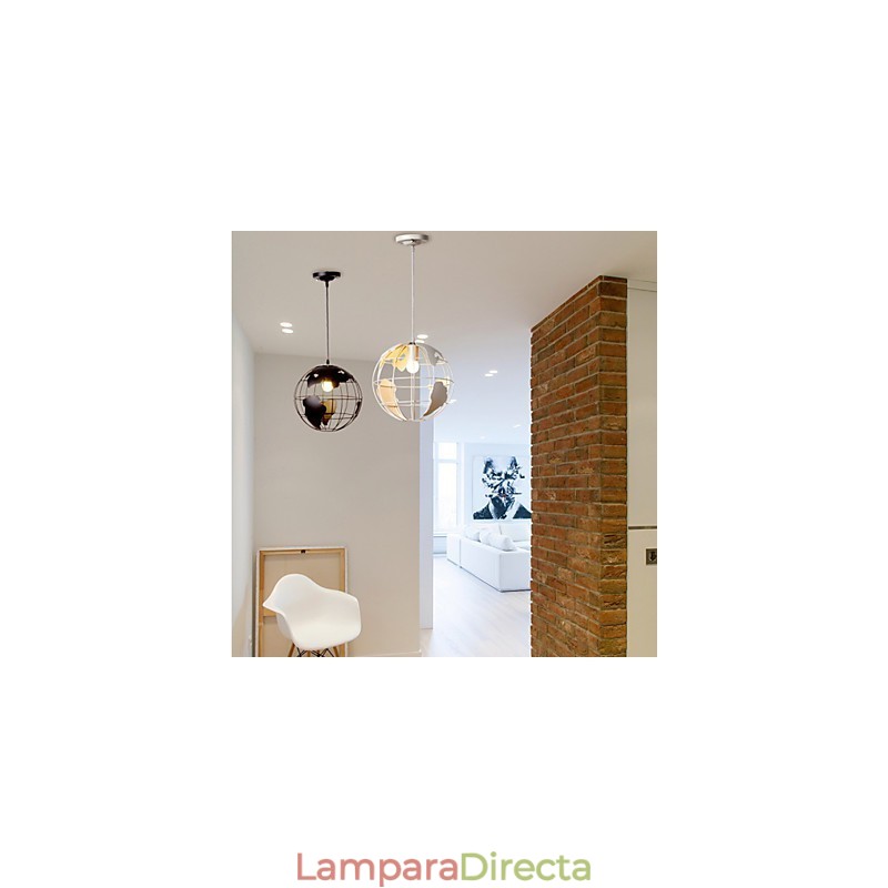 Lámpara colgante de globo de estilo rural contemporáneo moderno