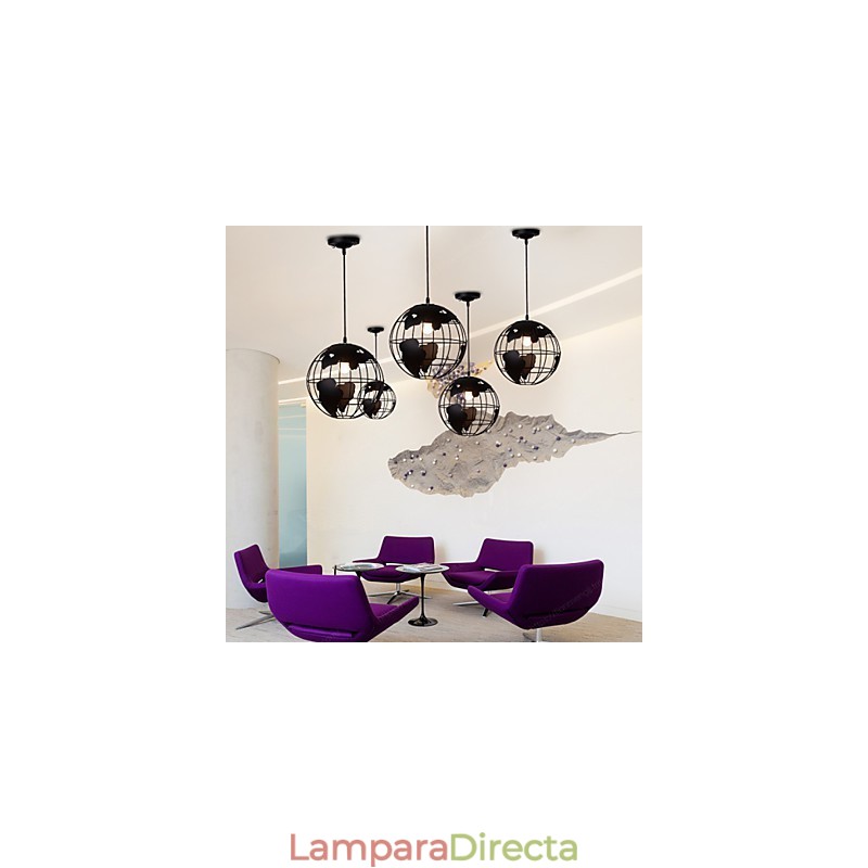 Lámpara colgante de globo de estilo rural contemporáneo moderno