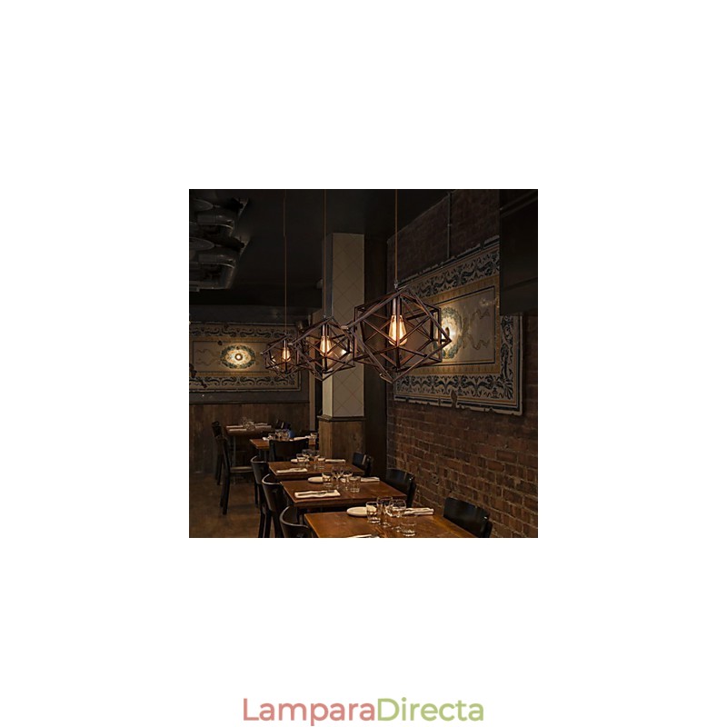 Lámparas de techo de metal clásicas retro, lámparas colgantes sencillas, lámpara colgante de cafetería