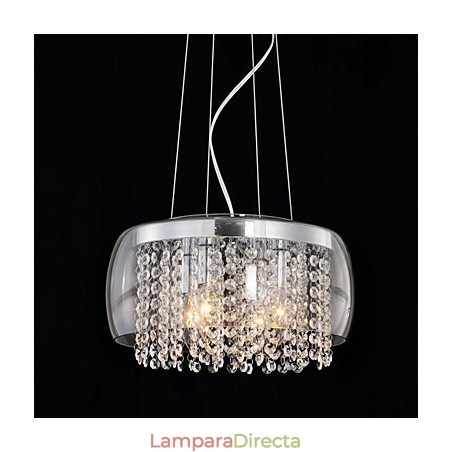Lámpara colgante moderna y contemporánea con forma de tambor de cristal, estilo mini pintura Lámpara colgante moderna y contemporánea con forma de tambor de cristal, estilo mini pintura