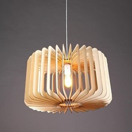 Lámpara colgante de madera de bambú con pintura de farol, estilo clásico, contemporáneo, moderno, tradicional y campestre.