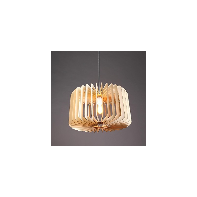 Lámpara colgante de madera de bambú con pintura de farol, estilo clásico, contemporáneo, moderno, tradicional y campestre.
