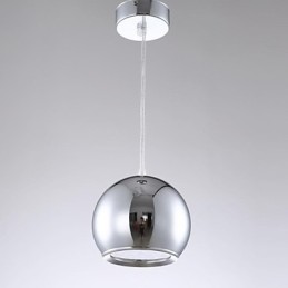Lámpara colgante moderna y contemporánea de metal galvanizado con forma de globo