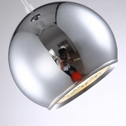 Lámpara colgante moderna y contemporánea de metal galvanizado con forma de globo