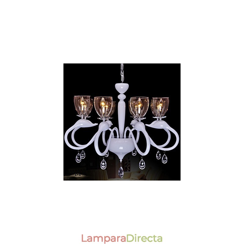 Lámpara colgante de cristal de estilo europeo con individualidad y creatividad.