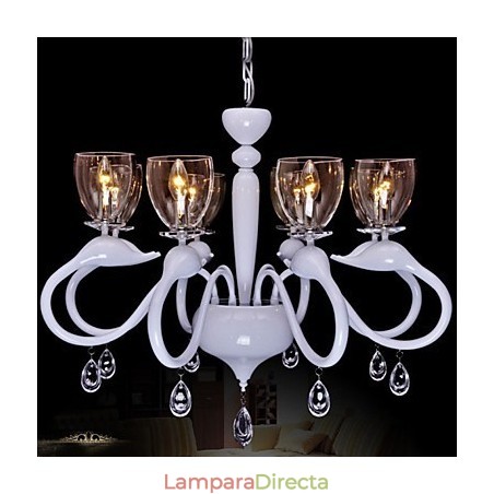 Lámpara colgante de cristal de estilo europeo con individualidad y creatividad. Lámpara colgante de cristal de estilo europeo con individualidad y creatividad.