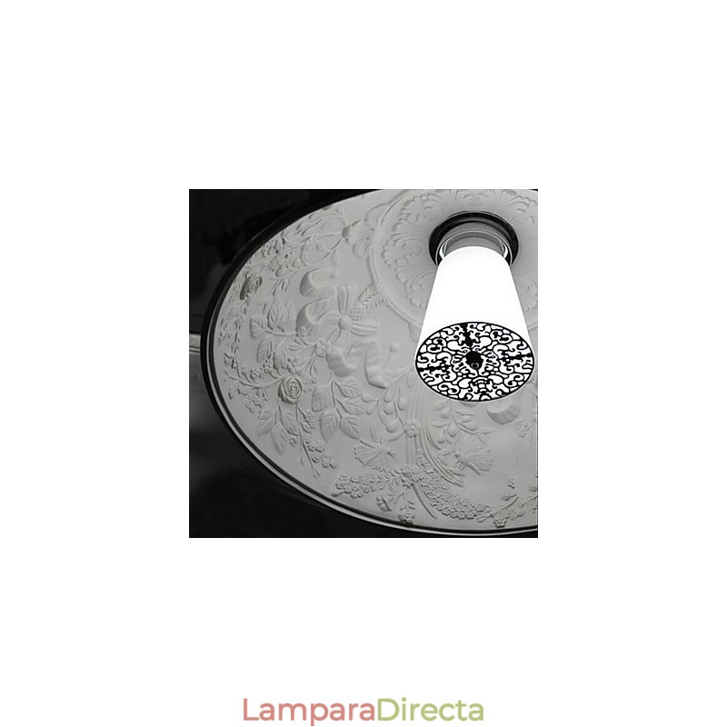 Lámpara colgante de resina con pintura contemporánea moderna