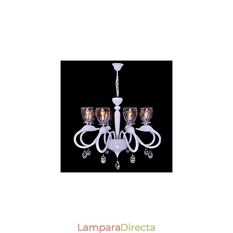Lámpara colgante de cristal de estilo europeo con individualidad y creatividad.