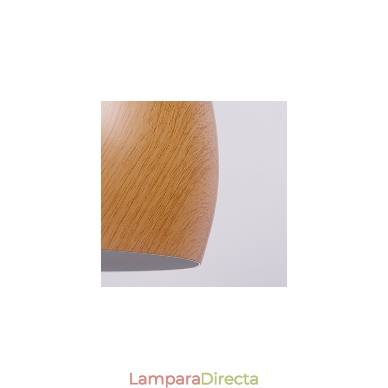 Lámpara colgante retro de metal con veta de madera para cafetería
