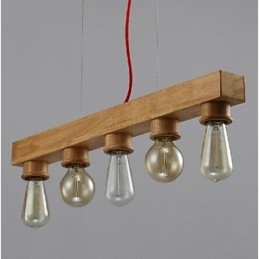 Lámpara colgante moderna, contemporánea, tradicional, clásica, estilo mini, de madera y bambú.