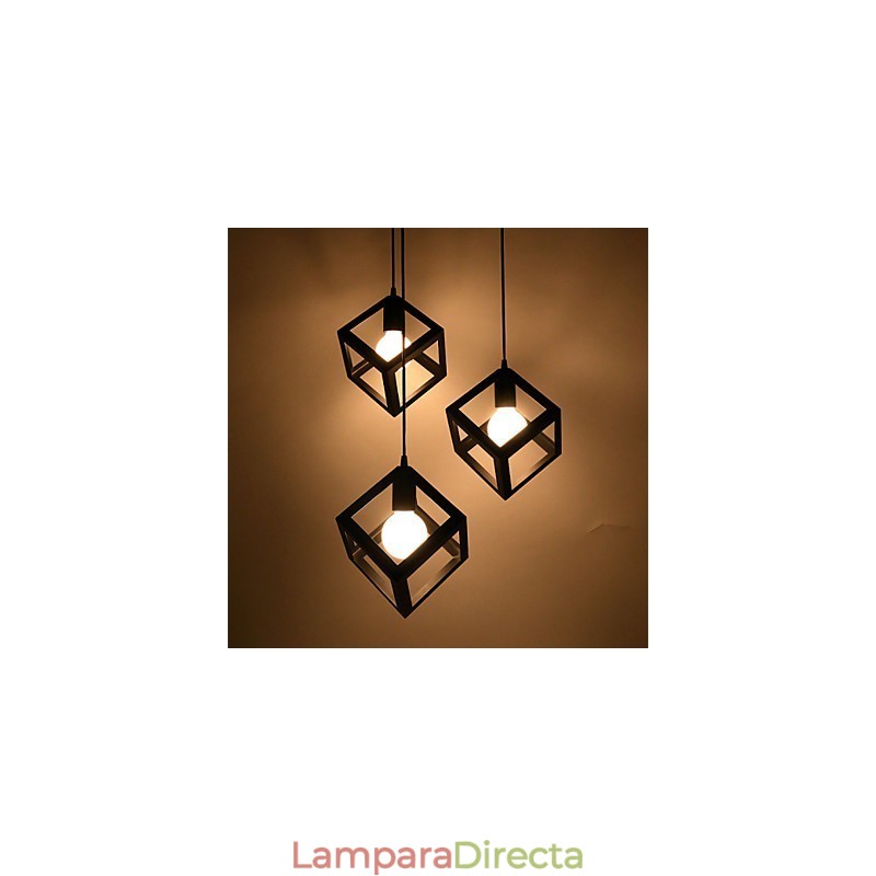 Lámpara de araña de hierro forjado, creativa, contemporánea y contraída, de un solo cabezal