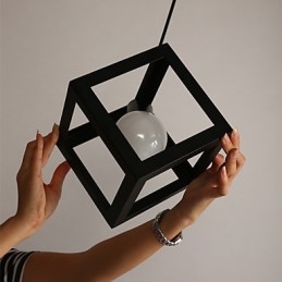 Lámpara de araña de hierro forjado, creativa, contemporánea y contraída, de un solo cabezal