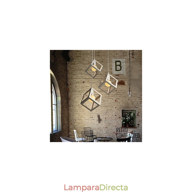 Lámpara de araña de hierro forjado, creativa, contemporánea y contraída, de un solo cabezal