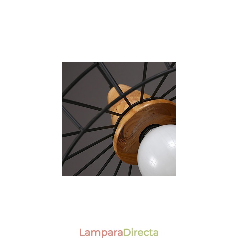 Lámpara de araña nórdica creativa de hierro forjado para cafetería, estilo retro, con red colgante