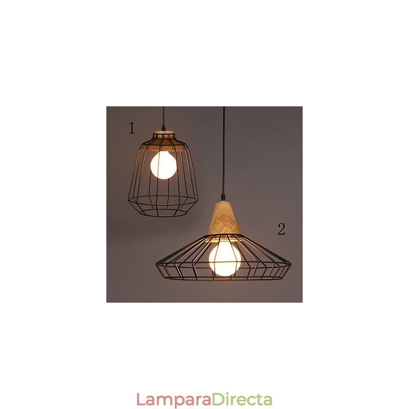 Lámpara de araña nórdica creativa de hierro forjado para cafetería, estilo retro, con red colgante