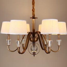 Lámpara de araña de metal galvanizado estilo mini cristal vintage estilo rústico Lodge