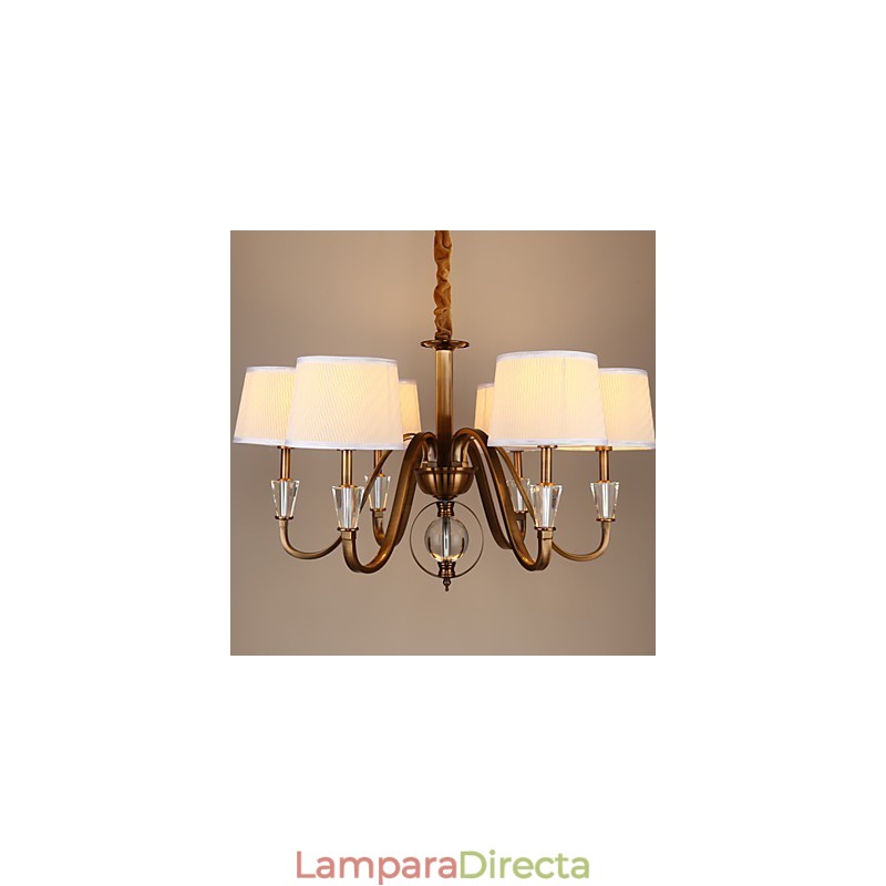 Lámpara de araña de metal galvanizado estilo mini cristal vintage estilo rústico Lodge