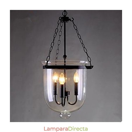 Lámpara colgante circular de cristal estilo campestre Lámpara colgante circular de cristal estilo campestre