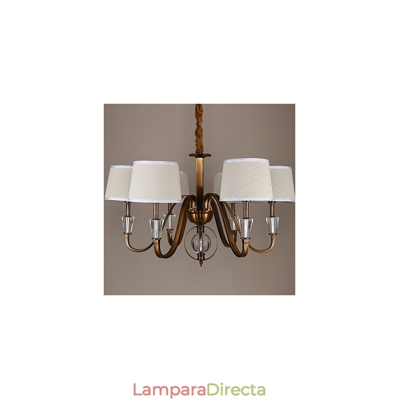 Lámpara de araña de metal galvanizado estilo mini cristal vintage estilo rústico Lodge