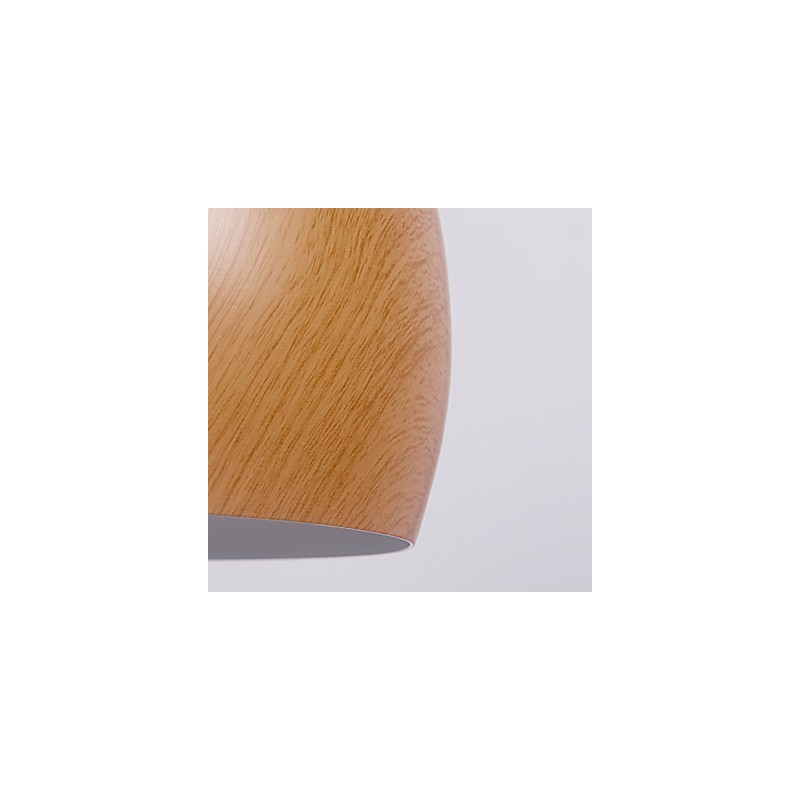 Lámpara colgante retro de metal con veta de madera para cafetería