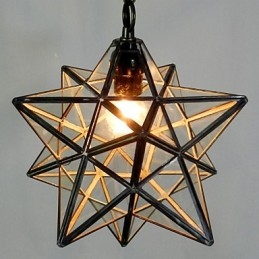 Lámpara de araña contemporánea y con diseño de estrella del Pentágono