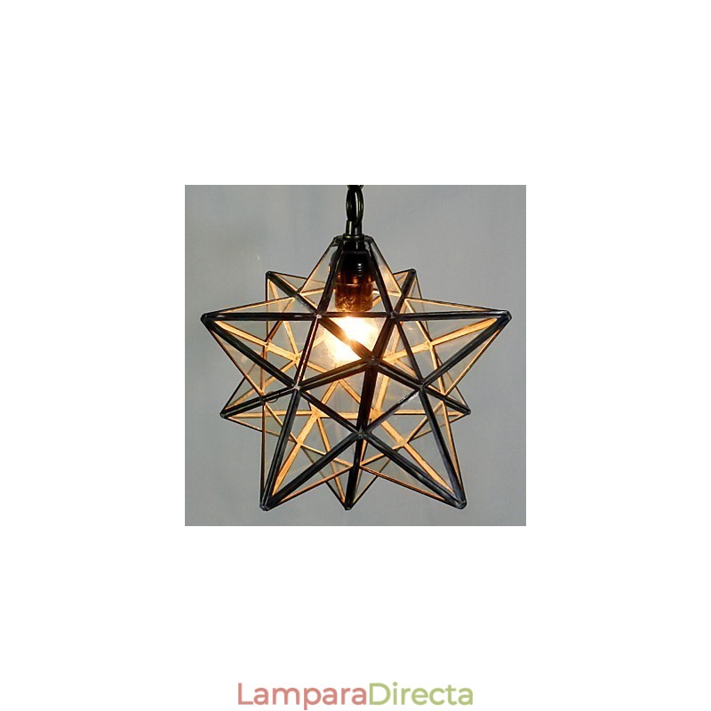 Lámpara de araña contemporánea y con diseño de estrella del Pentágono