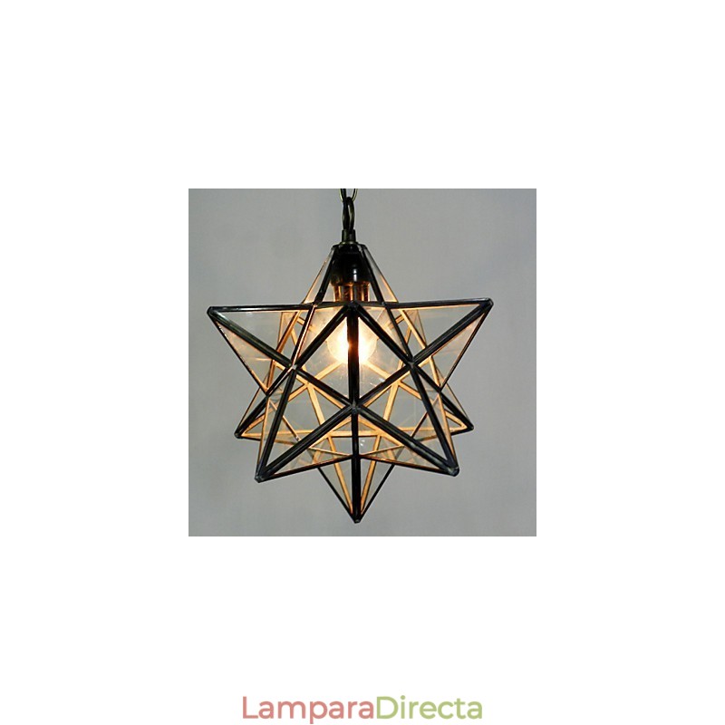 Lámpara de araña contemporánea y con diseño de estrella del Pentágono