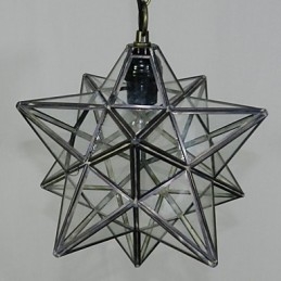 Lámpara de araña contemporánea y con diseño de estrella del Pentágono