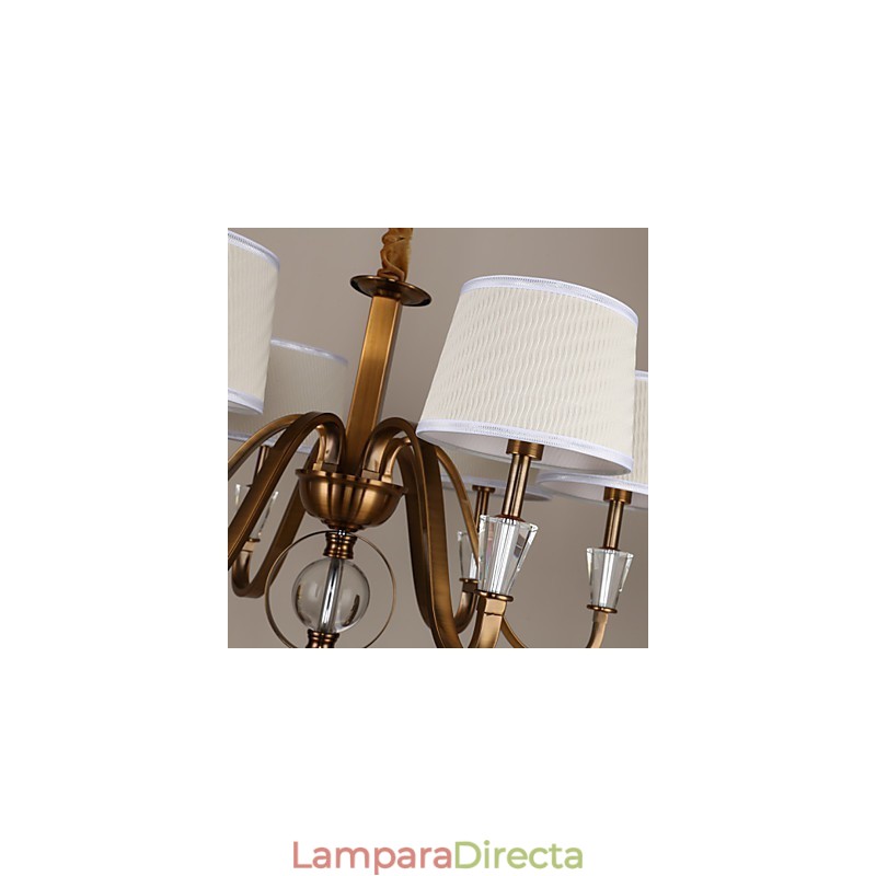 Lámpara de araña de metal galvanizado estilo mini cristal vintage estilo rústico Lodge