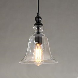 Lámpara de araña de cristal estilo loft con diseño europeo en forma de campana