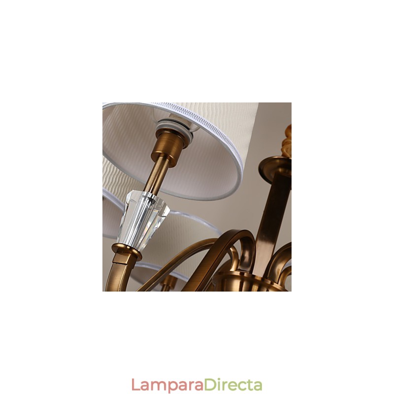 Lámpara de araña de metal galvanizado estilo mini cristal vintage estilo rústico Lodge